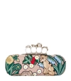 ALEXANDER MCQUEEN EMBROIDERED KNUCKLE BOX CLUTCH,P000000000005705791