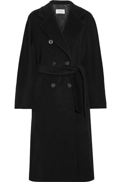 Max Mara Madame Oversized Wool And Cashmere-blend Coat In Nero