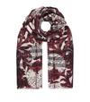 BURBERRY BEASTS FLOWERS SCARF,P000000000005619935