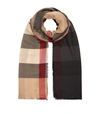 BURBERRY LIGHTWEIGHT CASHMERE OMBRE CHECK SCARF,P000000000005619977