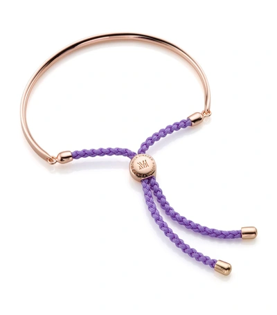 Monica Vinader Engravable Fiji Friendship Bracelet In Purple