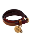 ALEXANDER MCQUEEN DOUBLE WRAP LEATHER SKULL BRACELET,P000000000005621150