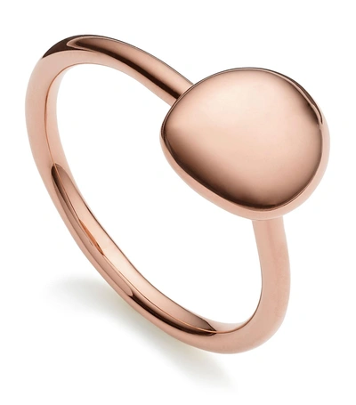 Monica Vinader Nura Small Pebble Stacking Ring In Rose Gold
