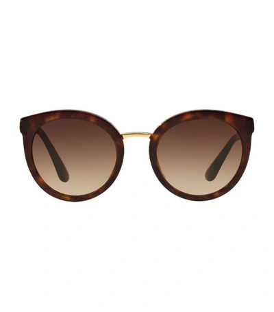 Dolce & Gabbana Tortoiseshell Round Sunglasses