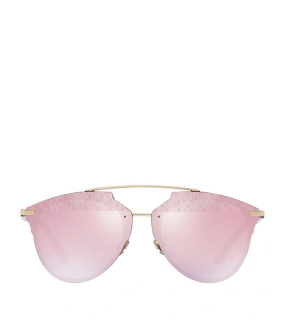 Dior Women's Prism Mirrored Brow Bar Sunglasses, 63mm In Gold Crystal/rose Gold Mirrored Prism