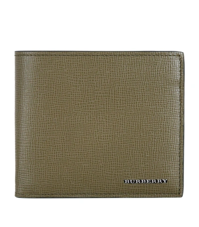 Burberry Bi-fold Leather Wallet In Green