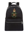 DOLCE & GABBANA EMBROIDERED COAT OF ARMS BACKPACK,P000000000005732125