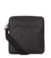 MCM EMBOSSED LEATHER SMALL MESSENGER BAG,P000000000005657533