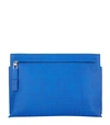 LOEWE LINEN LEATHER POUCH,P000000000005684798