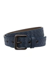 BOTTEGA VENETA Cintura Intrecciato Leather Belt,P000000000005635282