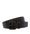 BOTTEGA VENETA Cintura Intrecciato Leather Belt,P000000000005635283
