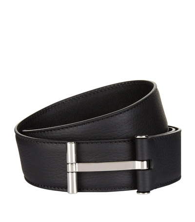 Tom Ford 4cm Black Full-grain Leather Belt
