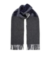 BURBERRY SOLID CHECK CASHMERE SCARF,P000000000005661831