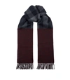 BURBERRY CHARCOAL CHECK SCARF,P000000000005650580