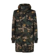 VALENTINO EMBELLISHED INSECTS CAMOUFLAGE COAT,P000000000005635022