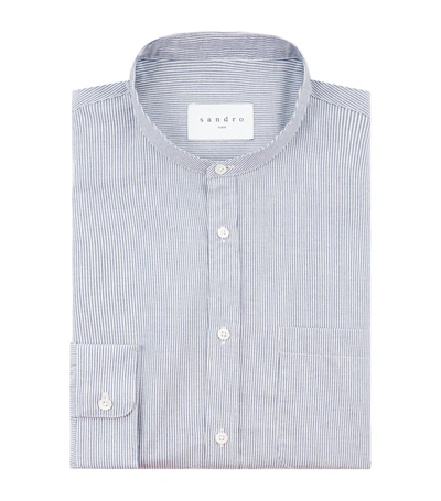 Sandro Pioneer Classic Fit Button-down Shirt In Gray / Blue