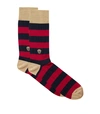 ALEXANDER MCQUEEN CONTRAST STRIPED SOCKS,P000000000005628601