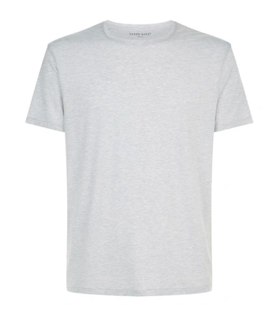 Derek Rose Men's Heathered Solid Short-sleeve T-shirt In Silver