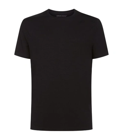 Derek Rose Mens Black Basel Stretch-modal T-shirt