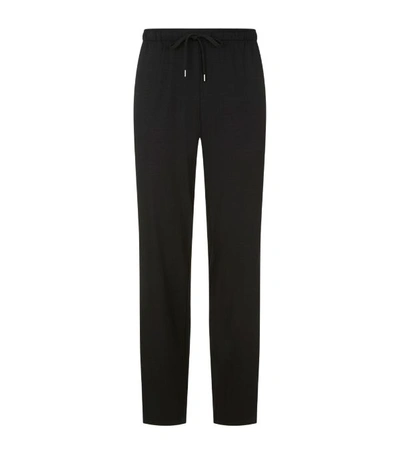 Derek Rose Basel 1 Jersey Lounge Trousers, Black