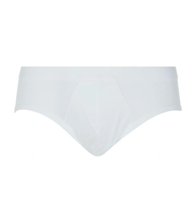 Zimmerli Royal Classic Open Fly Cotton Briefs In White