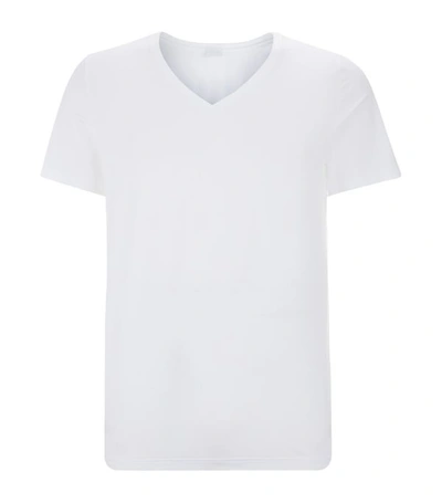 HANRO COTTON SUPERIOR V-NECK T-SHIRT,14803013