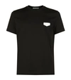 GIVENCHY LEATHER LOGO PATCH T-SHIRT,P000000000005630004