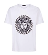 VERSACE APPLIQUÉ MEDUSA LOGO T-SHIRT,P000000000005647877