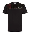 VALENTINO EMBROIDERED NYLON INSERT T-SHIRT,P000000000005634974