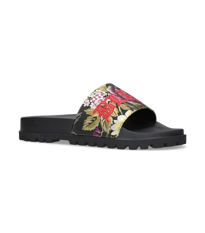 Gucci Pursuit Trek Blind For Love Slides In Black Multi ModeSens