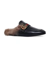 GUCCI LEATHER PRINCETOWN SLIPPERS,P000000000005625174