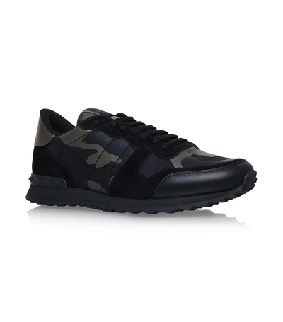 Valentino Garavani Camouflage Sneakers In Black