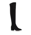 Gianvito Rossi Rolling Suede Over-the-knee Boots In Black