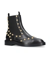 BALENCIAGA LEATHER STUDDED CHELSEA BOOTS,P000000000005643591