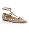 VALENTINO GARAVANI GARAVANI LEATHER ROCKSTUD FLATS,14856929