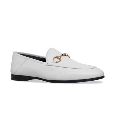 Gucci Brixton Horsebit Loafers In White