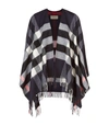 BURBERRY HOUSE CHECK WOOL-CASHMERE CAPE,P000000000005331585