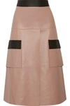 DION LEE Two-tone leather skirt