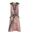 ETRO PRINTED SILK LACE-UP SHOULDER DRESS,P000000000005557171