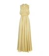 BURBERRY RUCHED SILK GEORGETTE GOWN,P000000000005619971