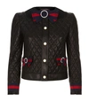 GUCCI QUILT LEATHER JACKET,P000000000005675695