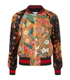 GUCCI PRINTED SILK BOMBER JACKET,P000000000005675682