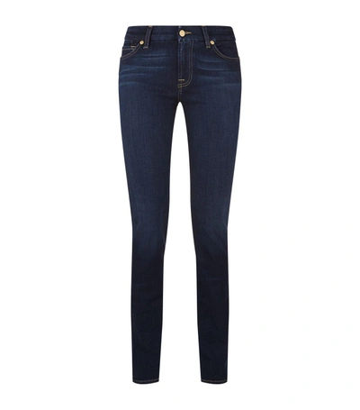 7 For All Mankind Slim Illusion Kimmie Straight Jeans In Navy