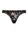 Hanky Panky Signature Set Of Three Stretch-lace Brazilian Briefs In Black