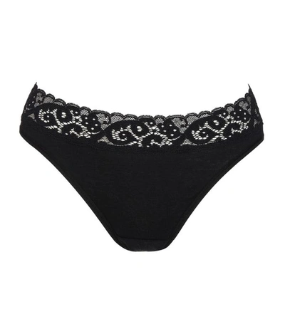 Hanro Moments Cotton Hipster Brief In Black