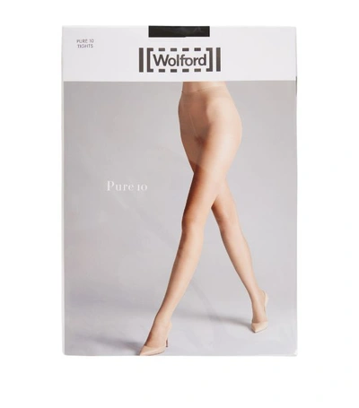 Wolford Pure 10 Semisheer Tights In Black