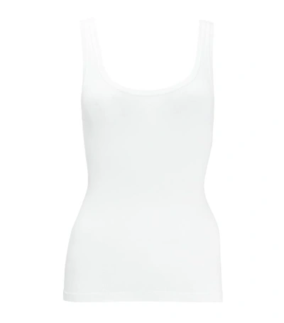 Hanro Sea Island Cotton Tank Top In White