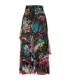 PETER PILOTTO Floral Print Ruffle Midi Skirt,P000000000005674016
