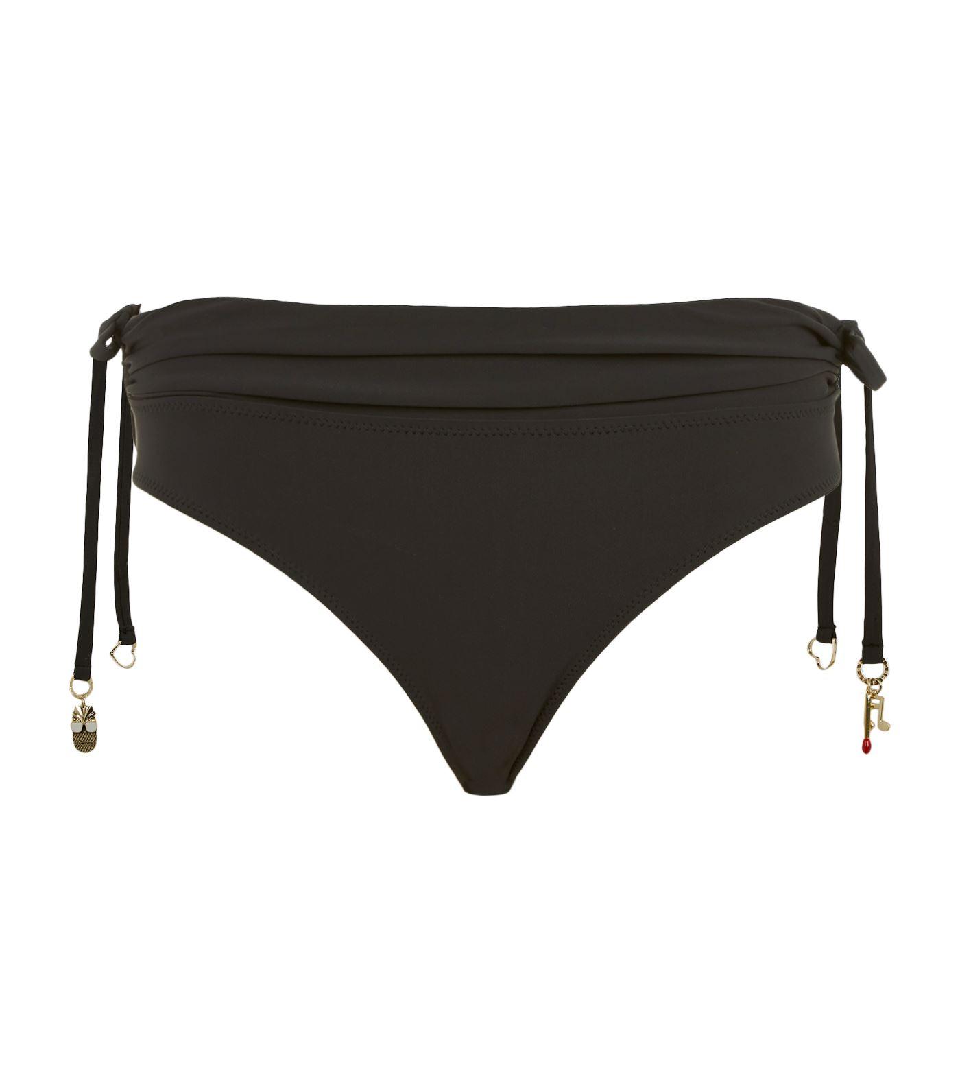 Stella Mccartney Timeless Basics Fold-over Swim Bikini Bottom, Black ...