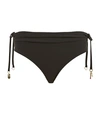 STELLA MCCARTNEY CHARM DETAIL FOLD-DOWN BIKINI BOTTOMS, BLACK, S,P000000000005626144